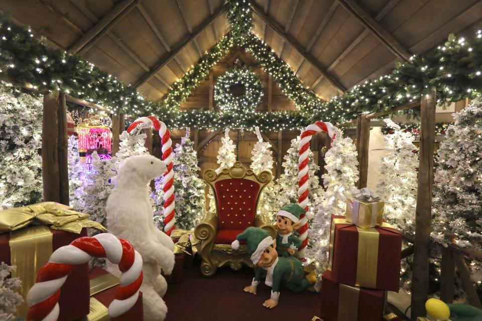 Santa's chair in Santa's Village at American Christmas in Mount Vernon Oct. 19, 2022.