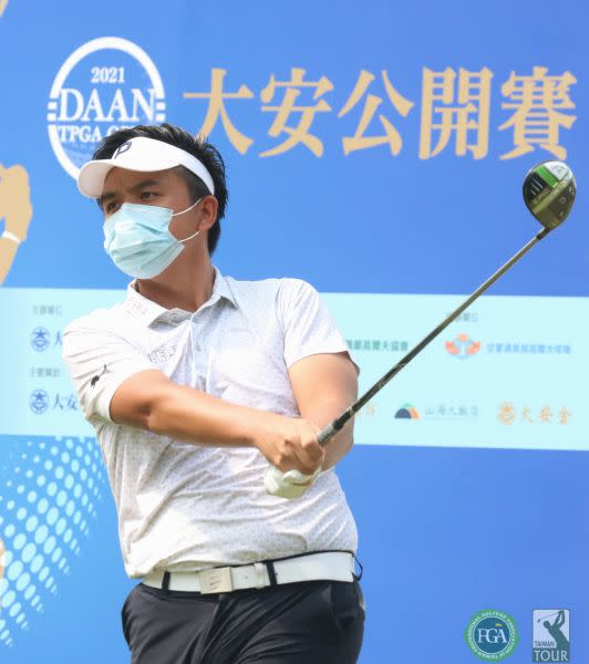 大安公開賽第二回合洪健堯68.69(-7)暫並列第三。鍾豐榮攝影