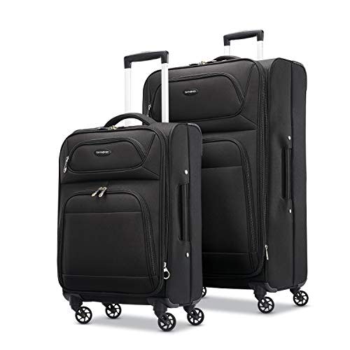 Transyt Expandable Softside Luggage Set with Spinner Wheels, 2-Piece