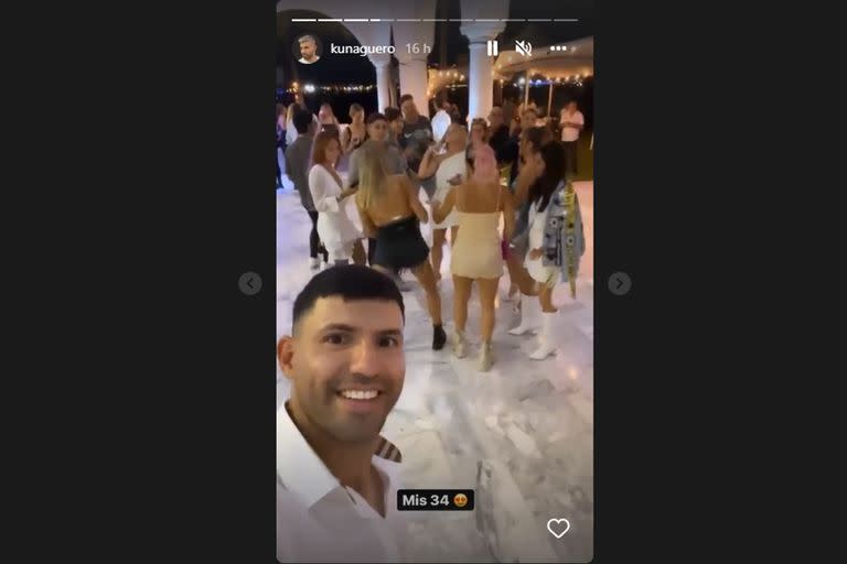 El Kun Agüero se divirtió junto a sus invitados, entre ellos, su novia Sofía Calzetti 