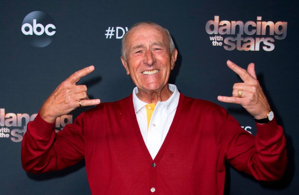 Goodman posing at the launch of DWTS in 2019 (AFP via Getty Images)