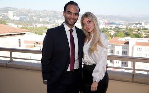 George Papadopoulos and wife Simona Mangiante have moved to Los Angeles to rebuild their lives after his 12 days in prison - Credit: Rupert Thorpe