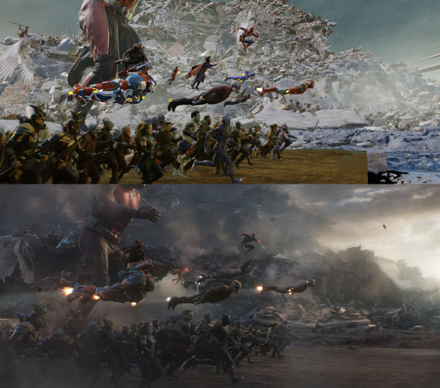 VFX breakdown of the final fight in 'Avengers: Endgame'. (Credit: Marvel)
