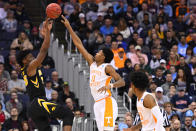 <p>Tyler Cook #25 of the Iowa Hawkeyes shoots over Kyle Alexander #11 of the Tennessee Volunteers in the second round of the 2019 NCAA Men’s Basketball Tournament held at Nationwide Arena on March 24, 2019 in Columbus, Ohio. (Photo by Jamie Schwaberow/NCAA Photos via Getty Images) </p>