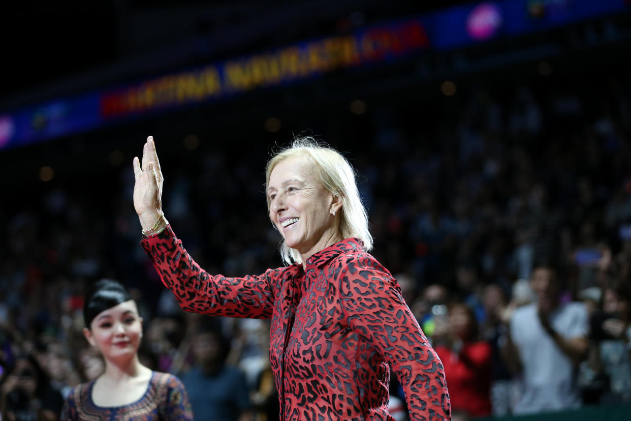 LGBT group Athlete Ally cut ties with Martina Navratilova over her anti-trans comments in the Sunday Times. (Getty Images)