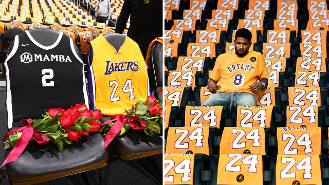 LeBron James Los Angeles Lakers Yellow Jersey with KB Memorial Patch