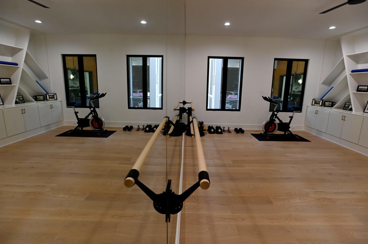 A ballet and exercise room inside the home of Beata and Frank Santora Thursday, April 25, 2024, in Nashville, Tenn.