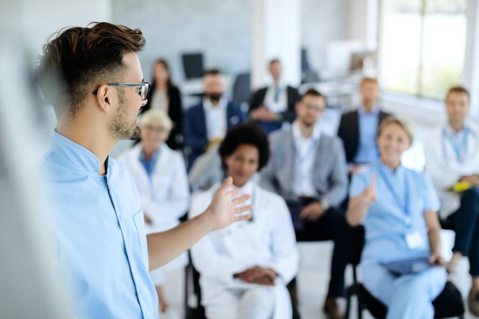 <span class="caption">Medical societies provide continuing professional education to their members and promote continual improvement in their area of knowledge.</span> <span class="attribution"><span class="source">(Shutterstock)</span></span>