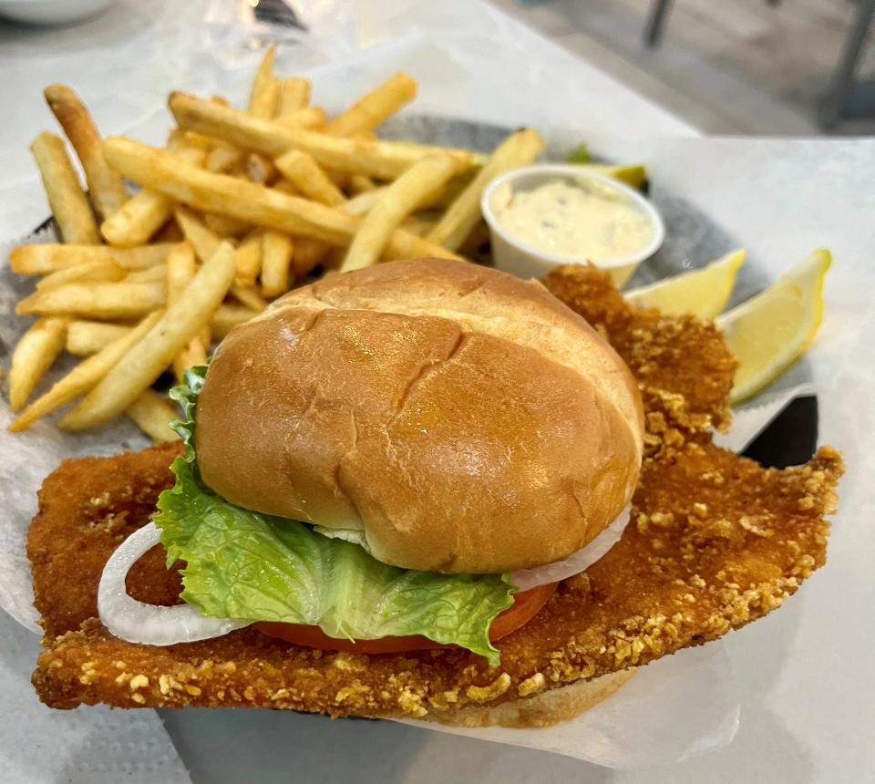 RC Otter's, a casual, family friendly restaurant on Captiva, serves a wide variety of items, including the popular crunchy grouper sandwich.