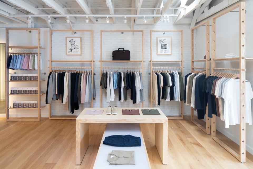 Inside the new Sunspel store. Photo courtesy: Sunspel