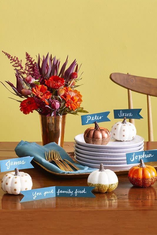 Pumpkin Place Cards