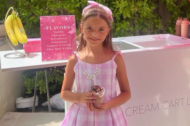 <p>Ashlee Simpson Instagram</p> Jagger Ross at her Barbie-themed 8th birthday party
