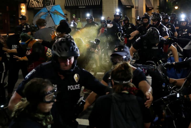 Protest near the Charlotte Convention Center