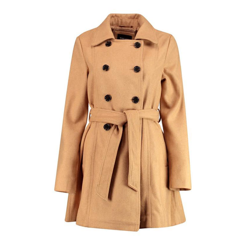 <a rel="nofollow noopener" href="http://rstyle.me/n/cka4irjduw" target="_blank" data-ylk="slk:Vanessa Double Breasted Belted Trench Coat, Boohoo, $52;elm:context_link;itc:0;sec:content-canvas" class="link ">Vanessa Double Breasted Belted Trench Coat, Boohoo, $52</a>