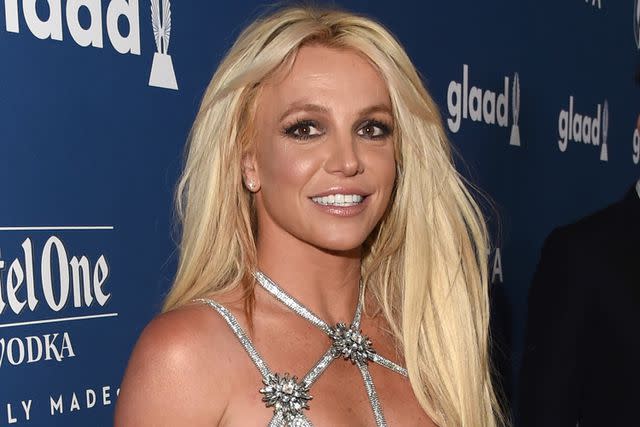 <p>J. Merritt/Getty</p> Britney Spears on April 12, 2018 in Beverly Hills, California.