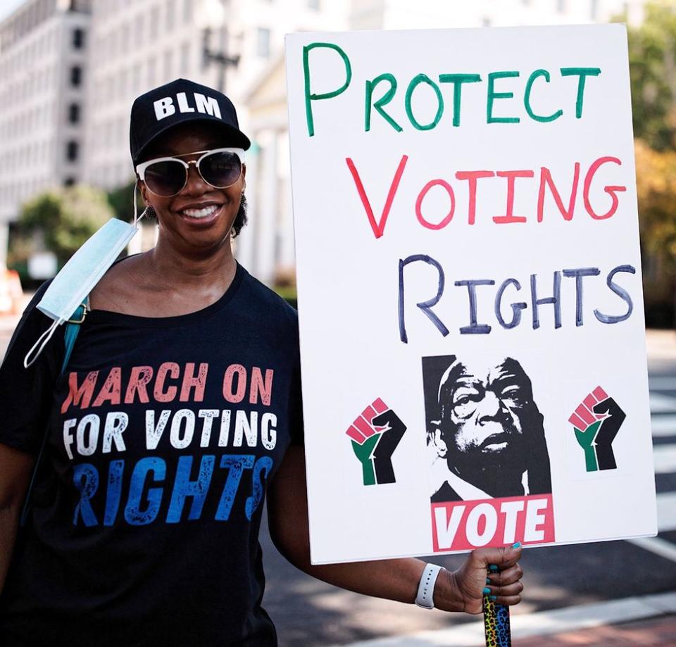 Protect Voting Rights Black African American protester