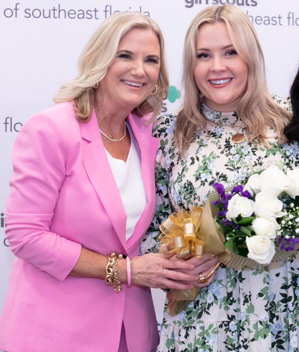 Natalie Mackey, at right, with Tiffany Kenney at a Girl Scouts event