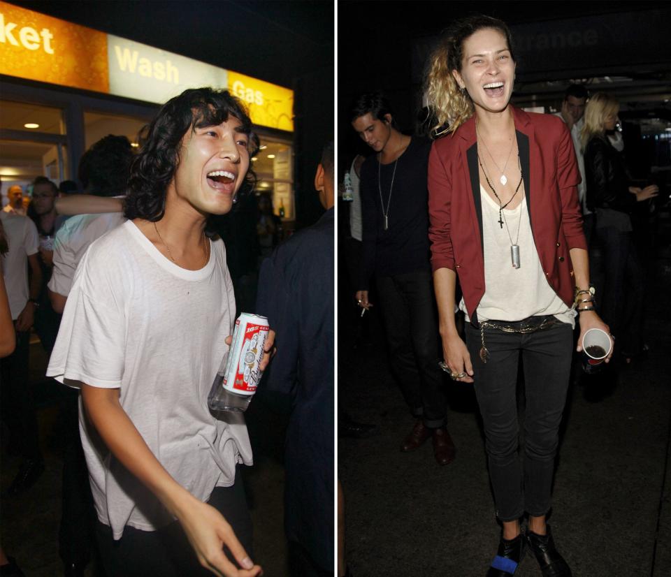 Alexander Wang, left, and Erin Wasson, right, at Wang’s Spring 2010 party