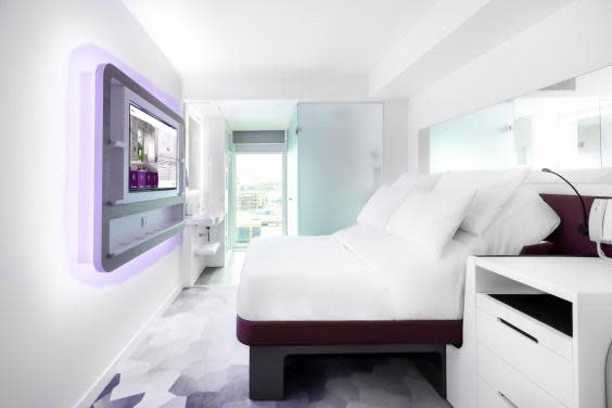 Yotel combines space saving with space-age style (Yotel)