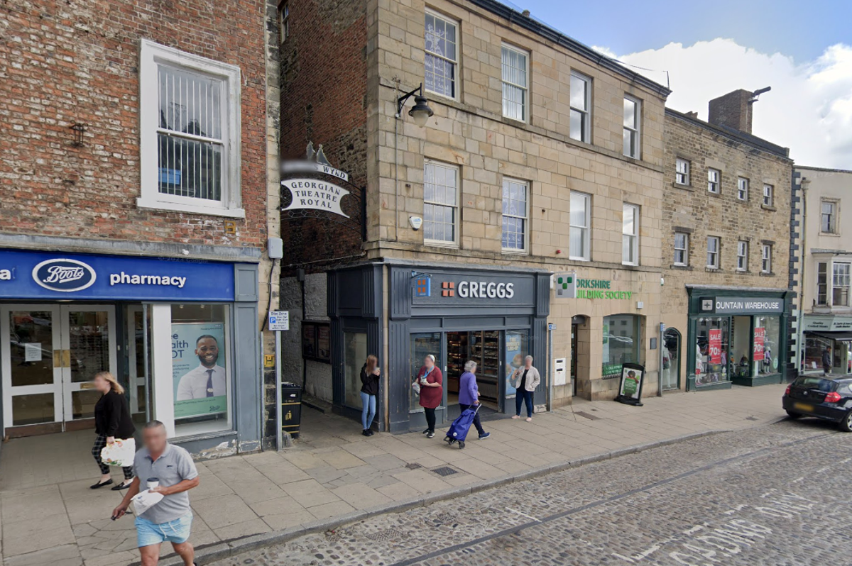 Greggs hangs scenic pictures of Richmond-upon-Thames in its Richmond, North Yorkshire, branch (Google Street View)