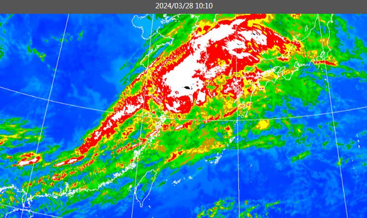 最新衛星雲圖。（圖／翻攝自中央氣象署）