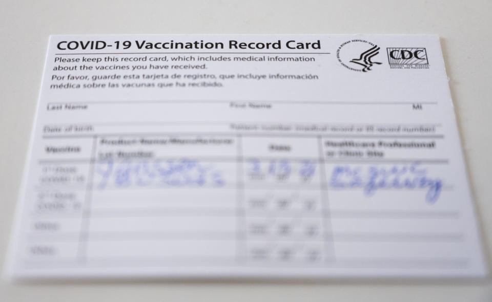 Criminals are looking to cash in on the U.S. immunization push against COVID-19 by selling forgeries of government-issued 