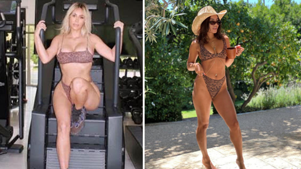Kim Kardashian and Vanessa Hudgens bikini