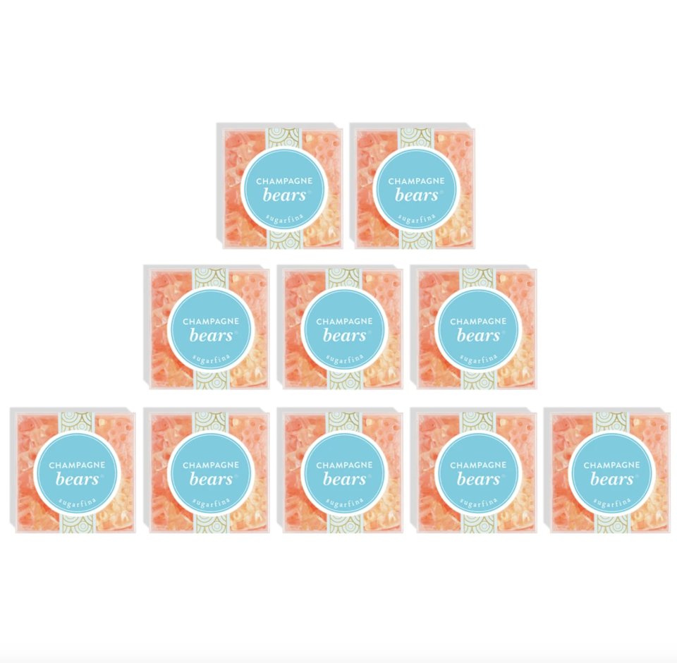 <p><a href="https://go.redirectingat.com?id=74968X1596630&url=https%3A%2F%2Fwww.sugarfina.com%2Fchampagne-bears-perfect-10-party-pack&sref=https%3A%2F%2Fwww.countryliving.com%2Fshopping%2Fg61145037%2Fbridal-shower-favors%2F" rel="nofollow noopener" target="_blank" data-ylk="slk:Shop Now;elm:context_link;itc:0;sec:content-canvas" class="link ">Shop Now</a></p><p>Sugarfina Champagne Bears - 10 Pack</p><p>sugarfina.com</p><p>$80.00</p><span class="copyright">Sugarfina </span>