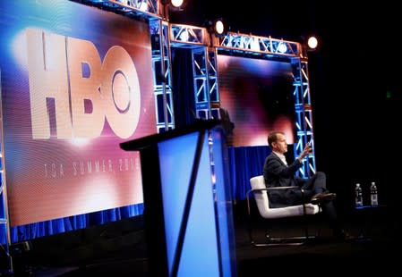 HBO President of programming Casey Bloys speaks at the HBO portion of the Television Critics Association (TCA) Summer Press Tour in Beverly Hills, California