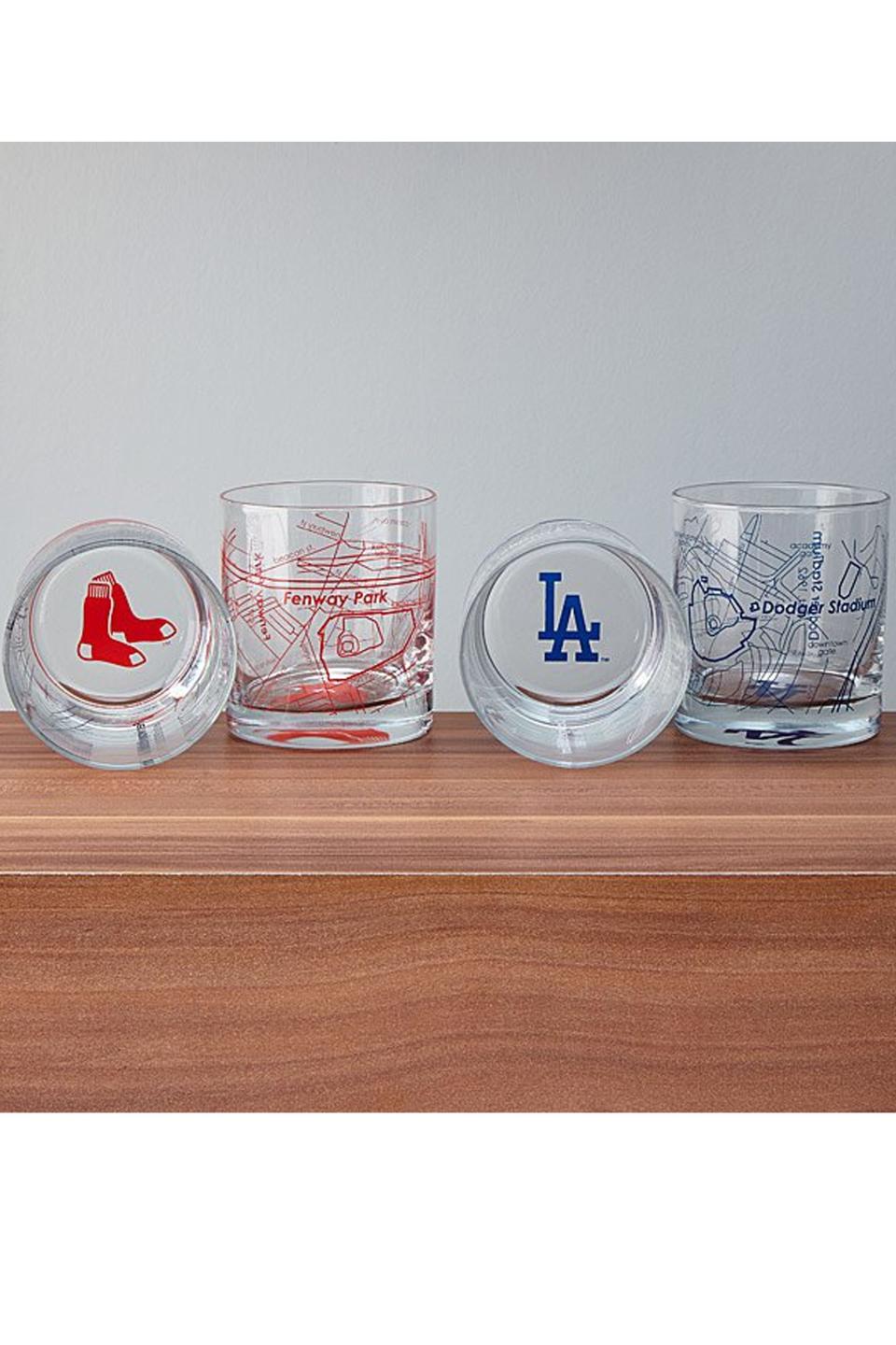 Baseball Park Map Glasses