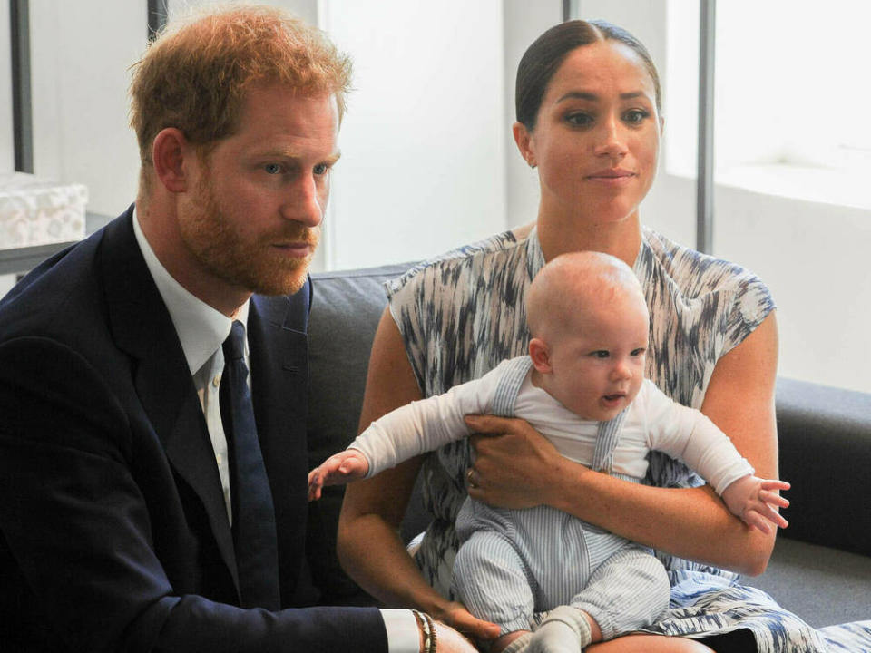 Harry, Meghan und der kleine Archie (Bild: imago images/PPE)