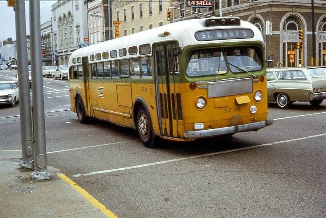 A city bus heads to Saint Mary’s College in this provided photo that History and Memories of Michiana recently posted on Facebook.