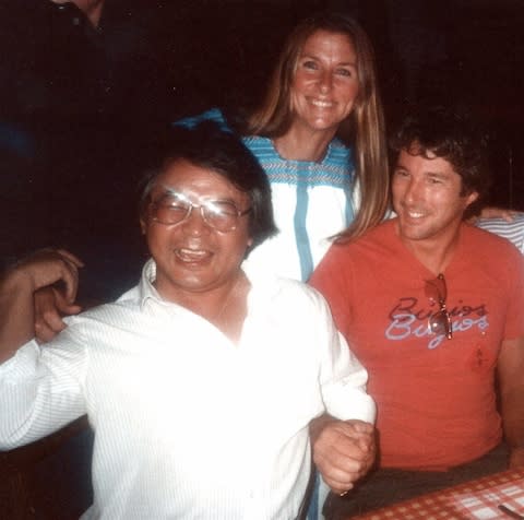 Sogyal Rinpoche pictured with Buddhist teacher Joan Halifax and Richard Gere in Switzerland, 1985 - Credit: Joan Halifax