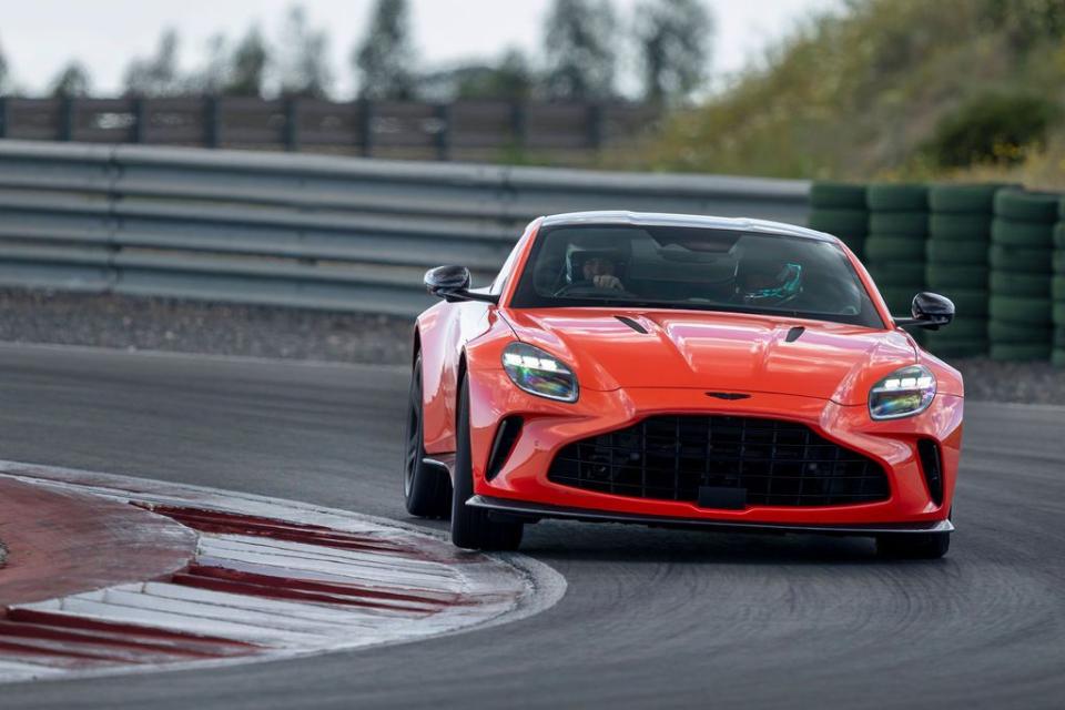 a red race car on a track