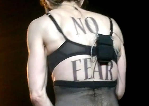 Madonna, No Fear, breast flashing