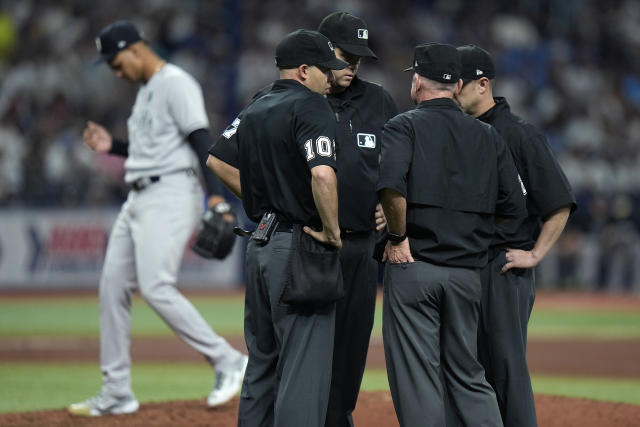 Tampa Bay Rays relief pitcher Jason Adam against the New York Yankees  during the ninth inning of a baseball game Friday, May 5, 2023, in St.  Petersburg, Fla. (AP Photo/Chris O'Meara Stock