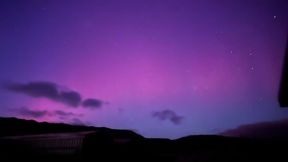 Andrew Dickson captured an image of an aurora over Central Otago, South Island of New Zealand, using his iPhone 13 plus with a three-second exposure. - Courtesy Andrew Dickson