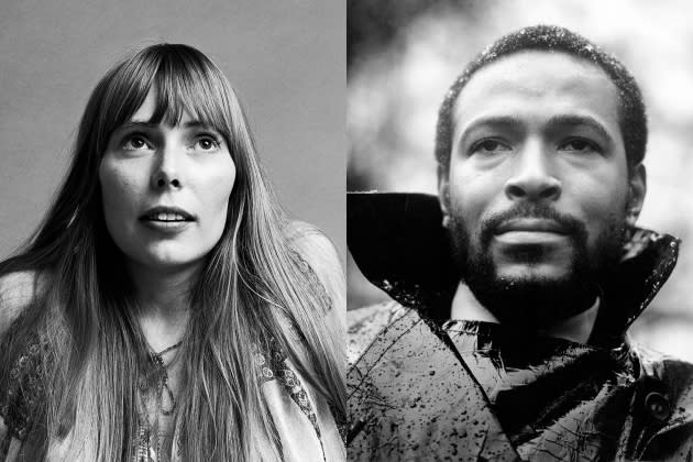 joni-mitchell-marvin-gaye-500-albums-book - Credit: Jack Robinson/Getty Images; Michael Ochs Archives/Getty Images