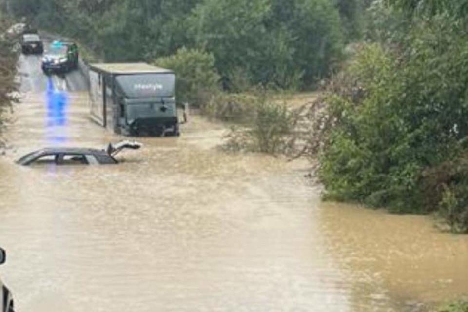 Flooding scenes in Derbyshire (Derbyshire Fire &Rescue)