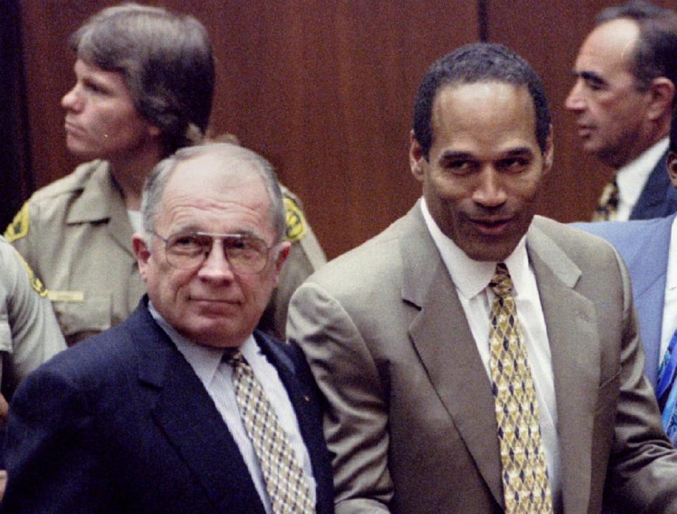 OJ Simpson was subsequently acquitted after what became known as the “Trial of the Century” but remained forever associated with the killings (REUTERS)