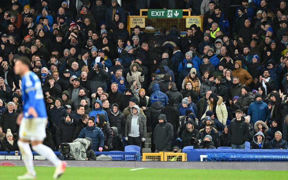 Some Everton fans leave in protest on 27 minutes - AFP