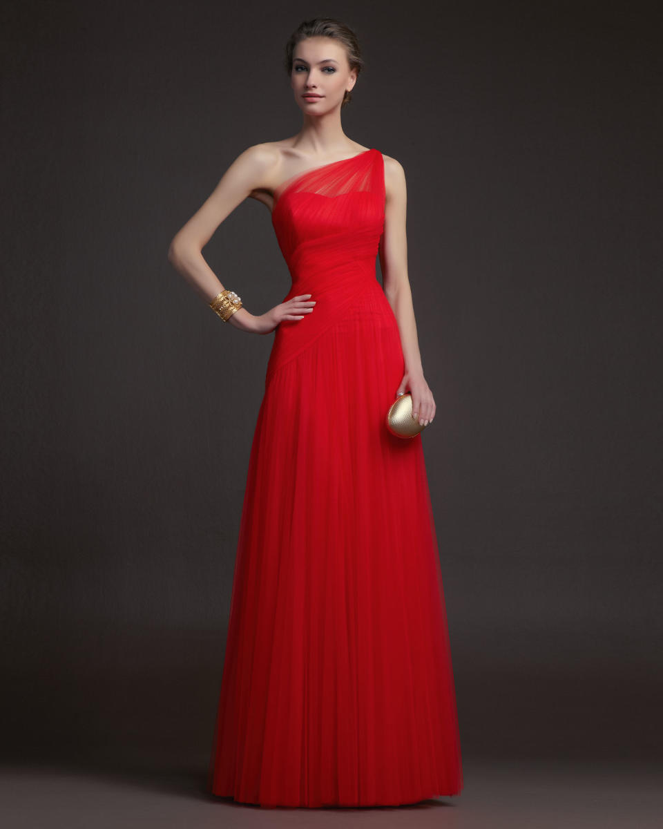 Vestidos rojos las damas de honor 2014