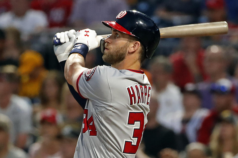 Bryce Harper will participate in his second Home Run Derby. (AP Photo/Gene J. Puskar)