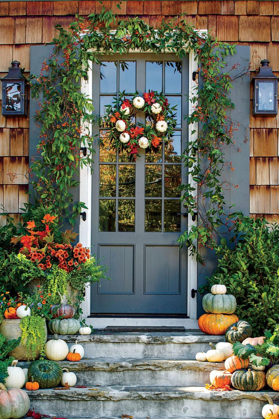 White Pumpkin Wreath