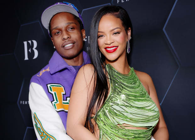 A$AP Rocky and Rihanna celebrate Fenty Beauty & Fenty Skin at Goya Studios on <a href="https://parade.com/living/february-holidays-observances" rel="nofollow noopener" target="_blank" data-ylk="slk:February;elm:context_link;itc:0;sec:content-canvas" class="link ">February</a> 11, 2022, in Los Angeles.<p>Rich Fury/Getty Images for Fenty Beauty & Fenty Skin</p>