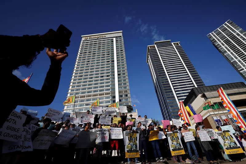 Protest amid the country's economic crisis, in Colombo