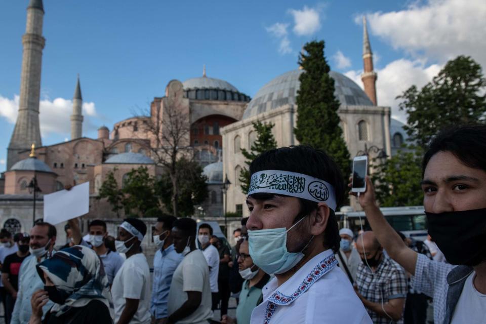 The controversial ruling opens the way for the structure to be converted back into a mosque after 85 years (Getty Images)