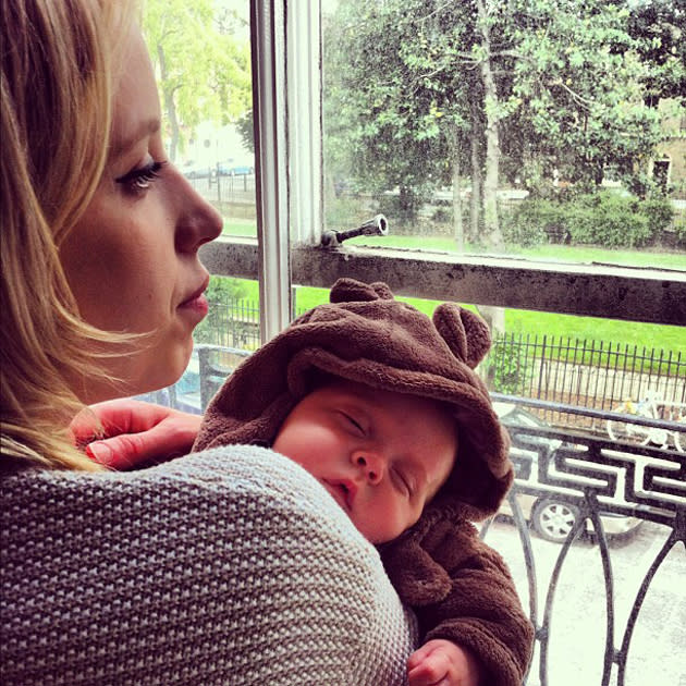 Celebrity photos: Ever since her son was born, Peaches Geldof has kept us cooing over him with a stream of cute Twitpics of the bubba. This is the latest sweet snap. Copyright [Peaches Geldof]