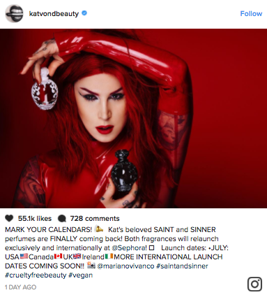 The highly anticipated Kat Von D Saint + Sinner Palette reveal went down on Instagram stories yesterday.