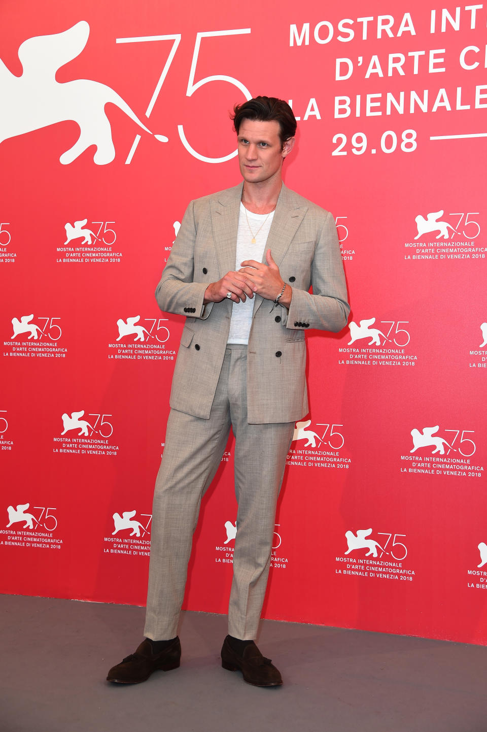 Matt Smith at the ‘Charlie Says’ photocall during the 75th Venice Film Festival